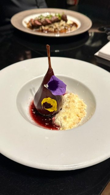 Seasonal Specials this November 👇

STARTERS
Beetroot tartare, heritage beetroot, avocado puree and lemon dressing GF, V, DF £11.50
Citrus cured sea bass, with charred citrus fruits, tarragon crème fraiche salmon caviar GF £ 14.00
Roasted figs with Parma ham, stuffed with blue cheese, red onion puree and chicory salad V, GF £13.50

MAINS
Pan fried mackerel, pickled heritage beetroot carpaccio, horseradish cream 
and Parmenter potato GF £25.00
Venison steak, with celeriac puree, sauteed wild mushroom and blackberry jus GF £32.00
Seasonal roasted squash, delicata, spaghetti and acorn squash with fregola, 
crispy sage and pumpkin seed pesto V £ 21.00

DESSERTS
Mulled wine poached pear, with coconut short bread and crème fraiche Chantilly V £11.50