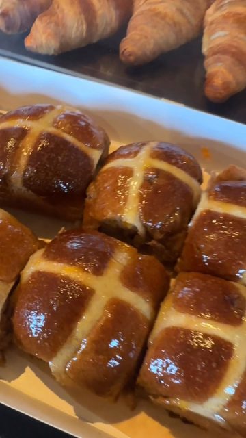 Freshly baked Hot Cross buns 😋😍 by lovely @_bradys_bakes available today as part of our Pastry and Coffee offer ❤️